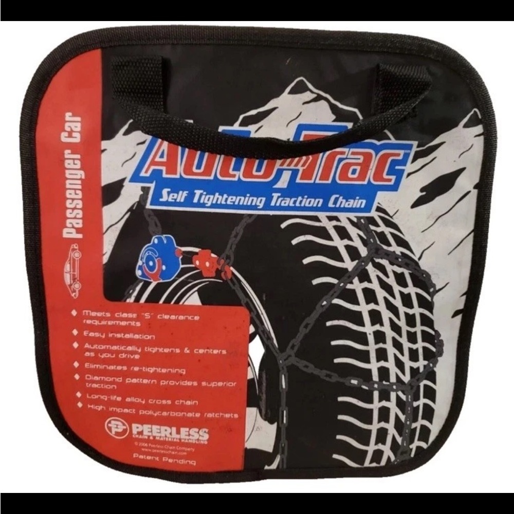 Peerless 0155005 Auto-Trac Passenger Tire Diamond Pattern Snow Chains, Set of 2